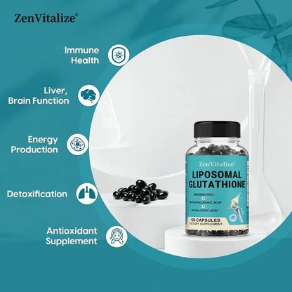 Liposome Glutathione Capsules with Hyaluronic Acid,  Promoting Cellular and Immune Function, Liver Detoxification, Antioxidant