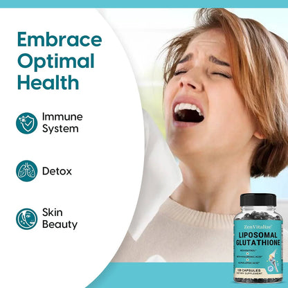Liposome Glutathione Capsules with Hyaluronic Acid,  Promoting Cellular and Immune Function, Liver Detoxification, Antioxidant